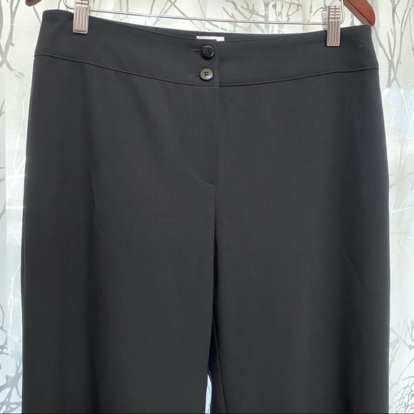 Giorgio Armani Collezioni black wide leg high rise waisted dress pants slacks - Picture 6 of 15